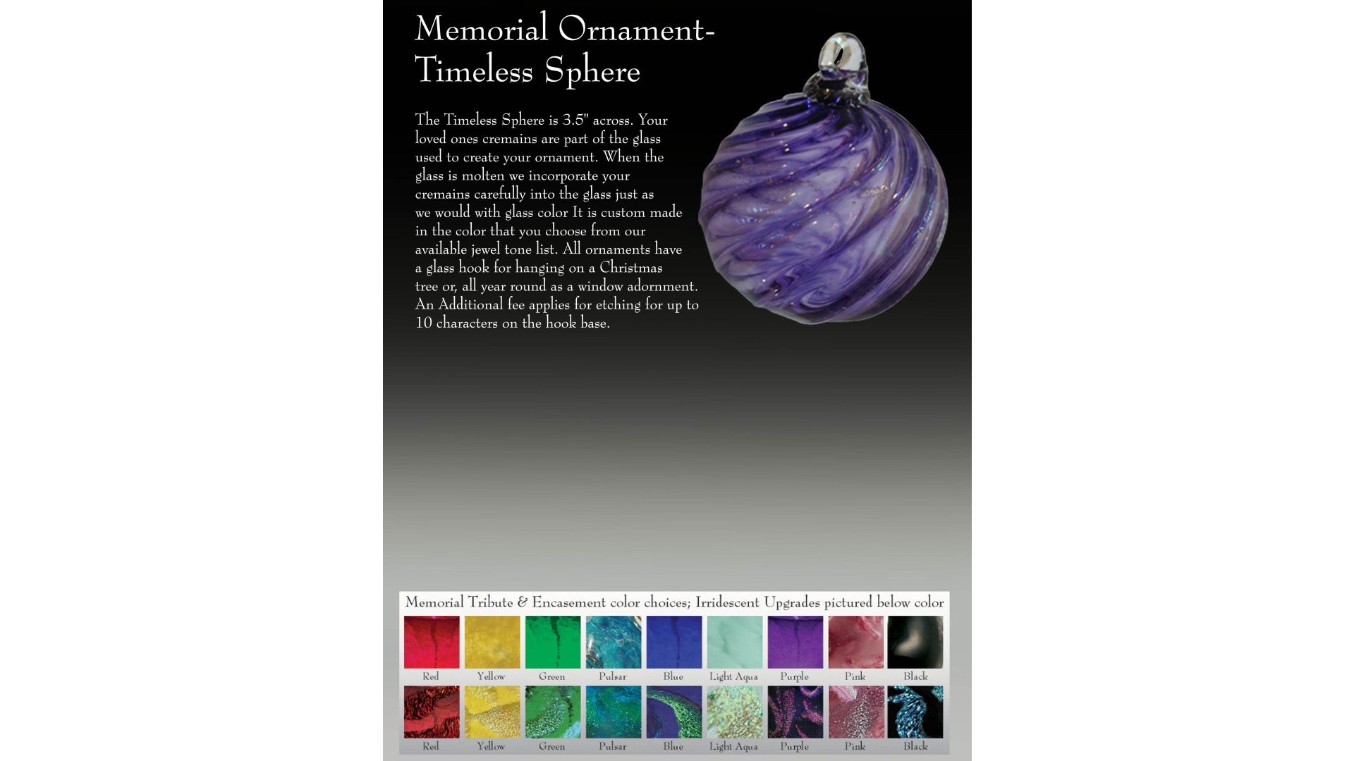 Memorial Ornament Timeless Sphere